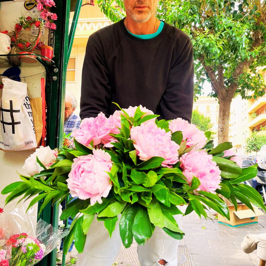 Centrotavola di Peonie rosa