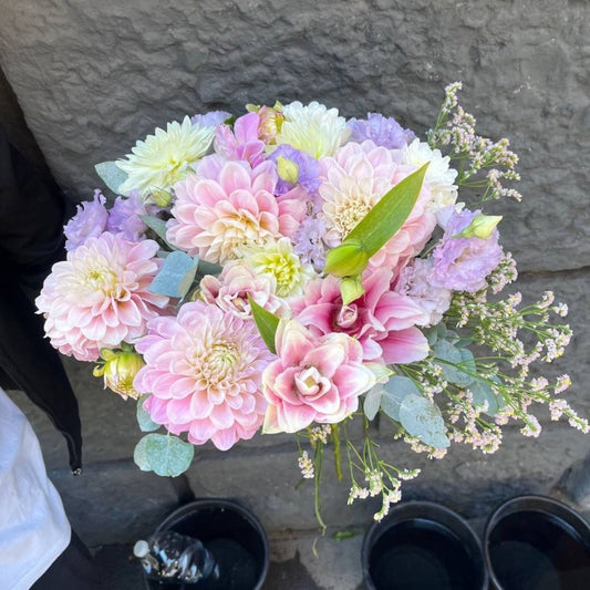 Bouquet con dalie e lilium