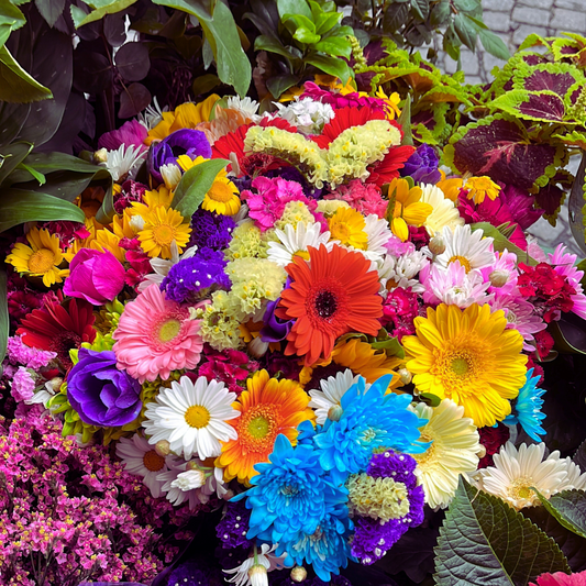 Bouquet arcobaleno di fiori di campo misti