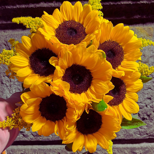 Bouquet di girasoli - gambo lungo